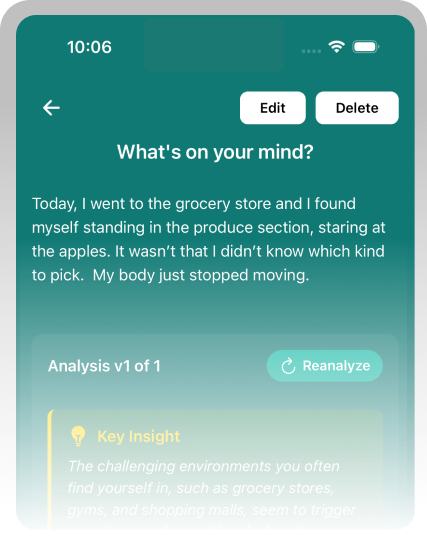 guidEase journal edit screen